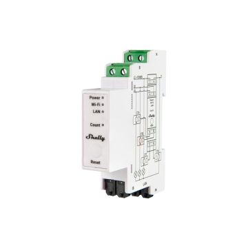 Shelly Pro 3EM Dreiphasen-Energiezähler, LAN und WiFi, DIN-Schiene